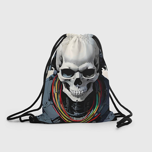 Мешок для обуви Cool cyber skull - ai art fantasy / 3D-принт – фото 1