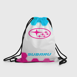 Мешок для обуви Subaru neon gradient style по-центру