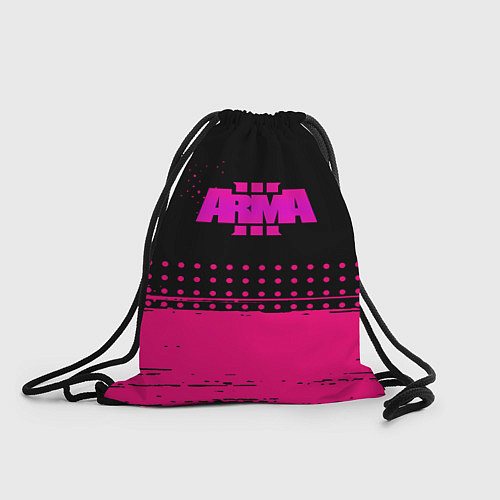 Мешок для обуви ARMA розовая геометрия / 3D-принт – фото 1