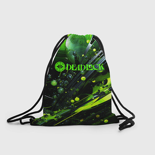 Мешок для обуви Deadlock logo зеленая абстракция / 3D-принт – фото 1