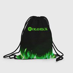 Рюкзак-мешок Deadlock logo зеленый огонь, цвет: 3D-принт