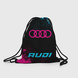 Рюкзак-мешок Audi - neon gradient по-центру, цвет: 3D-принт