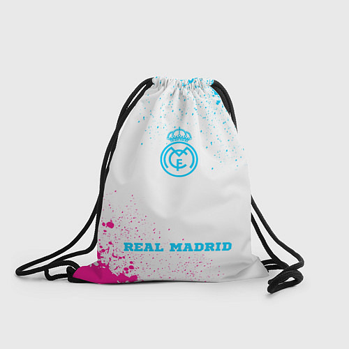 Мешок для обуви Real Madrid neon gradient style по-центру / 3D-принт – фото 1