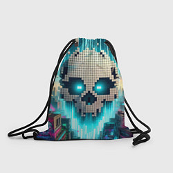 Рюкзак-мешок Minecraft skull - ai art fantasy, цвет: 3D-принт