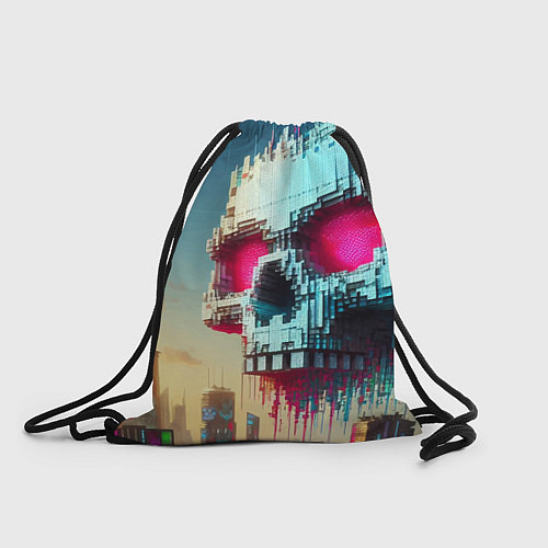 Мешок для обуви Cool pixel skull - ai art fantasy / 3D-принт – фото 1