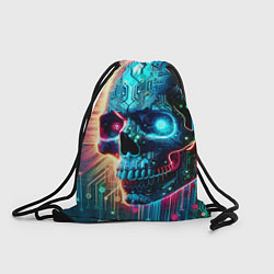 Мешок для обуви Cool cyber skull - neon glow