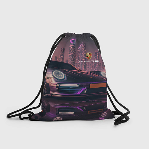 Мешок для обуви Porshe neon city / 3D-принт – фото 1