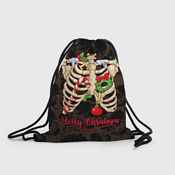 Рюкзак-мешок Merry Christmas - skeleton, цвет: 3D-принт