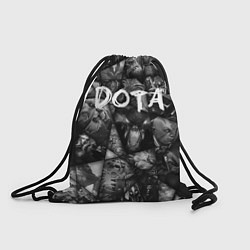 Рюкзак-мешок Dota 2 - мозаика из персонажей игры, цвет: 3D-принт