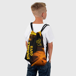 Рюкзак-мешок Stumble Guys - gold gradient вертикально, цвет: 3D-принт — фото 2