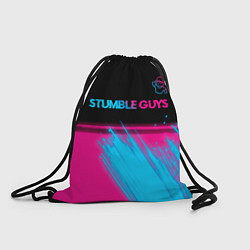 Рюкзак-мешок Stumble Guys - neon gradient посередине, цвет: 3D-принт