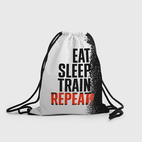 Мешок для обуви Eat sleep train repeat / 3D-принт – фото 1