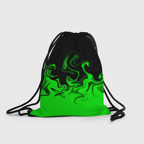 Мешок для обуви Абстрактный зеленый огонь / 3D-принт – фото 1