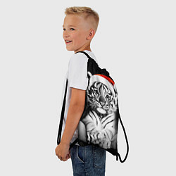 Рюкзак-мешок Милый тигрёнок на Рождество, цвет: 3D-принт — фото 2