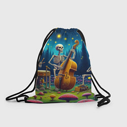 Рюкзак-мешок Ансамбль черепов даёт концерт под луной, цвет: 3D-принт