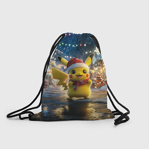 Мешок для обуви Новогодний Пикачу / 3D-принт – фото 1