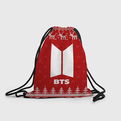 Мешок для обуви Новогодний BTS с оленями / 3D-принт – фото 1