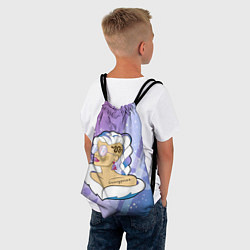 Рюкзак-мешок Снегурочка с тату, цвет: 3D-принт — фото 2