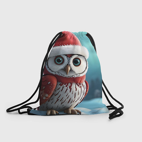 Мешок для обуви Новогодняя сова в снегу / 3D-принт – фото 1