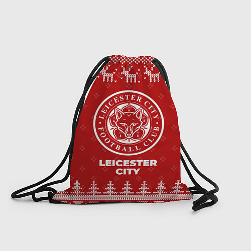 Мешок для обуви Новогодний Leicester City с оленями / 3D-принт – фото 1