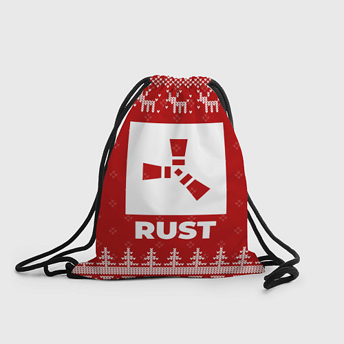 Мешок для обуви Новогодний Rust с оленями / 3D-принт – фото 1