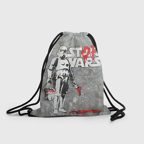 Мешок для обуви Banksy - stop wars / 3D-принт – фото 1
