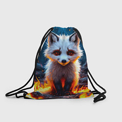 Рюкзак-мешок Песец в огне, цвет: 3D-принт