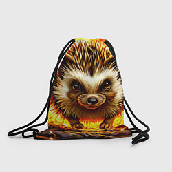 Рюкзак-мешок Еж в огне, цвет: 3D-принт