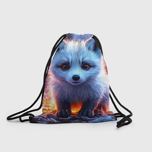 Мешок для обуви Песец в искрах / 3D-принт – фото 1