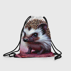 Рюкзак-мешок Ежик в розовом свете, цвет: 3D-принт