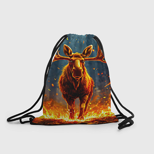 Мешок для обуви Лось в огне / 3D-принт – фото 1