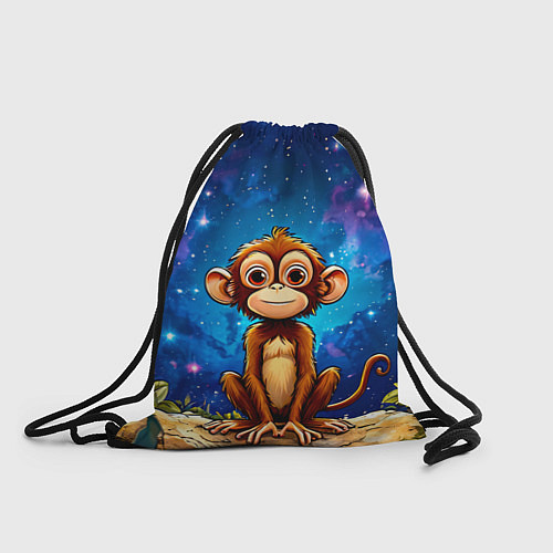 Мешок для обуви Обезьянка в звездную ночь / 3D-принт – фото 1