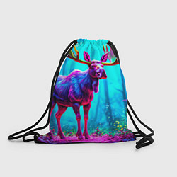 Мешок для обуви Лось в сереневом свете