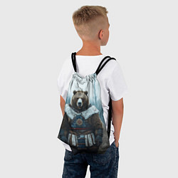 Рюкзак-мешок Воин русский медведь, цвет: 3D-принт — фото 2