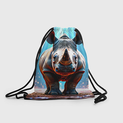 Мешок для обуви Носорог в лучах / 3D-принт – фото 1