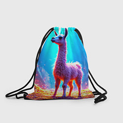 Мешок для обуви Лама в неоновых лучах