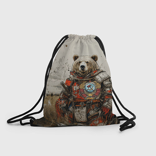 Мешок для обуви Русский медведь в поле / 3D-принт – фото 1