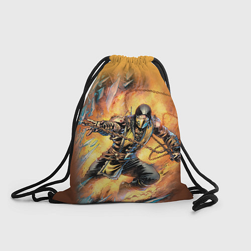 Мешок для обуви Scorpion - Mortal Kombat / 3D-принт – фото 1