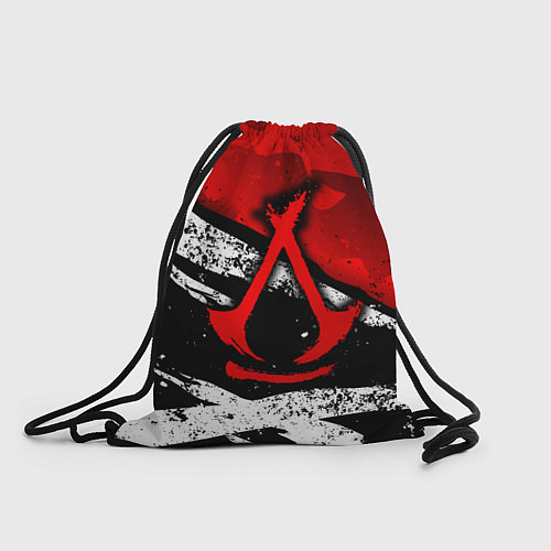 Мешок для обуви Assassins creed: shadows - красная абстракция / 3D-принт – фото 1