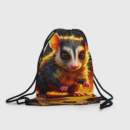 Мешок для обуви Опоссум в огне / 3D-принт – фото 1