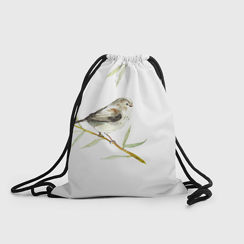 Мешок для обуви Воробей акварель / 3D-принт – фото 1