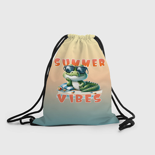 Мешок для обуви Крокодил на пляже / 3D-принт – фото 1