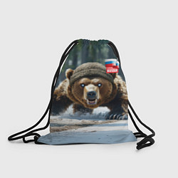 Рюкзак-мешок Медведь страж границ, цвет: 3D-принт