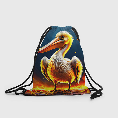 Мешок для обуви Пеликан в огне / 3D-принт – фото 1