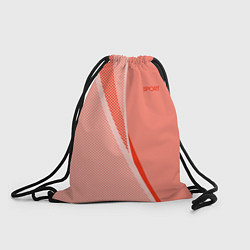 Мешок для обуви Sport персиковый с полосой
