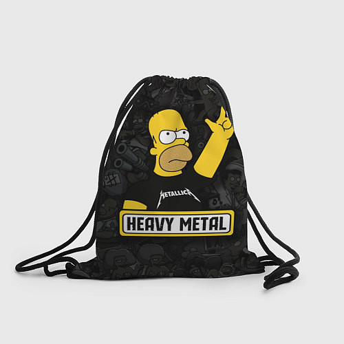Мешок для обуви Heavy metal Гомер симпсон / 3D-принт – фото 1