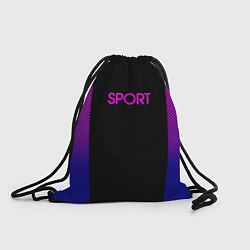Рюкзак-мешок Sport сине-розовый текстура, цвет: 3D-принт