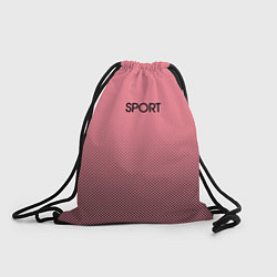 Рюкзак-мешок Sport розовый текстурный, цвет: 3D-принт
