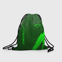 Мешок для обуви Chevrolet - green gradient вертикально