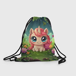 Рюкзак-мешок Рыжая единорожка, цвет: 3D-принт